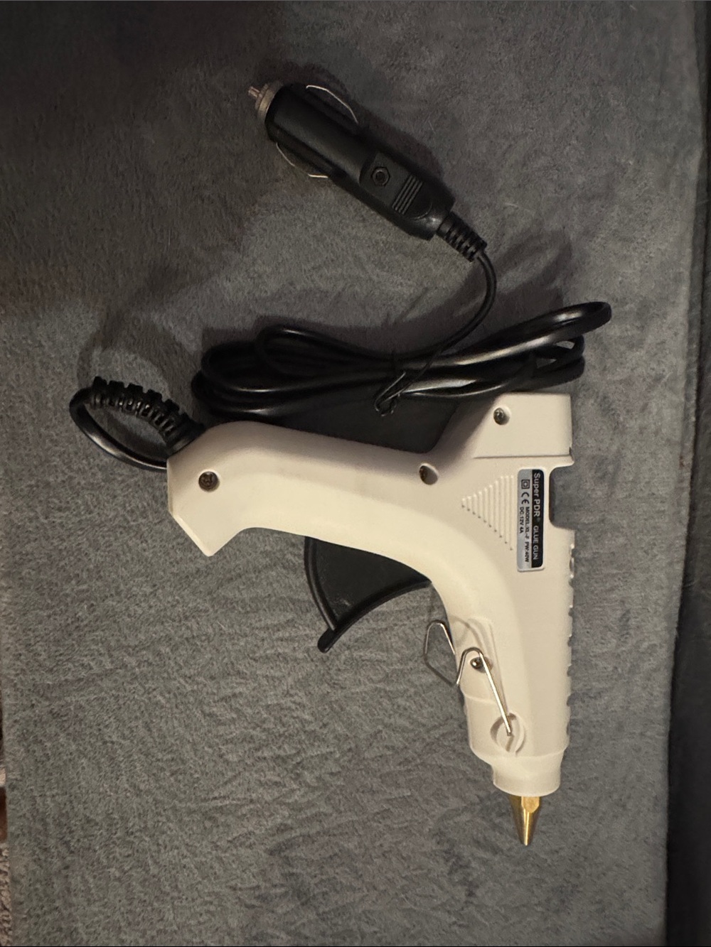 White Hot Glue Gun with Car Adapter